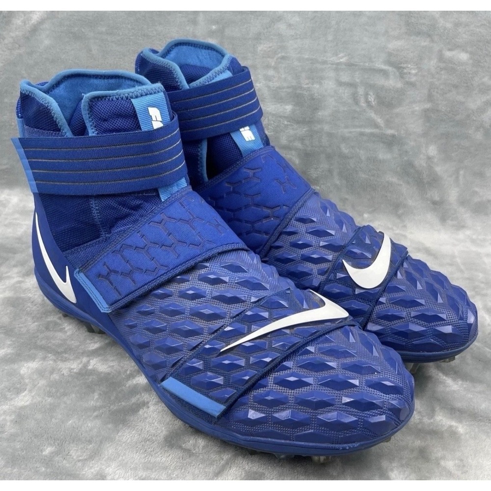 Nike Force Savage Elite 2 Football Cleats Mens 17 Blue Good AH3999-401 High Top